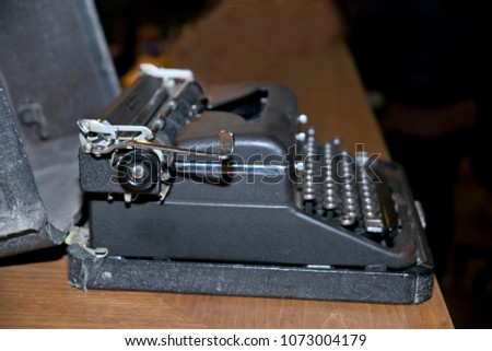 Vintage typewriter closeup