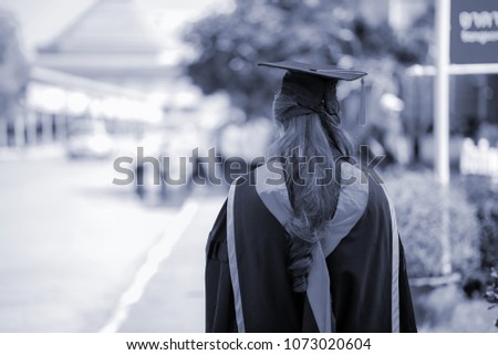 graduates during commencement at university.