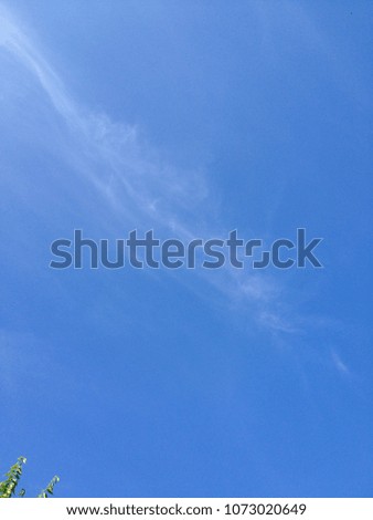 blue sky background.