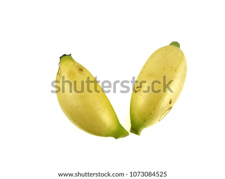 Banana with isolated white background