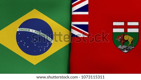 Flag of Brazil and Manitoba