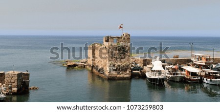 Byblos harbour. Lebanon. One of the oldest harbour and city  still inhabited. 