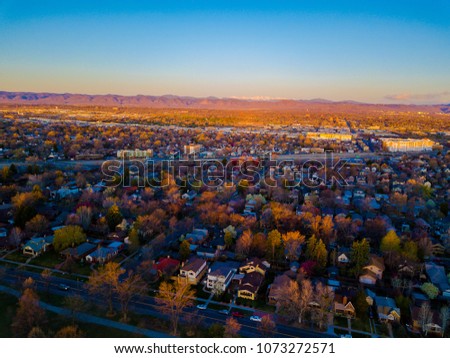 Drone Photography Sunrise in Denver, Colorado