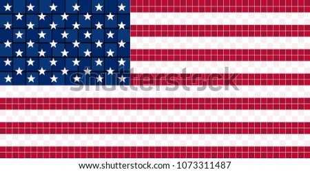 American flag pixel