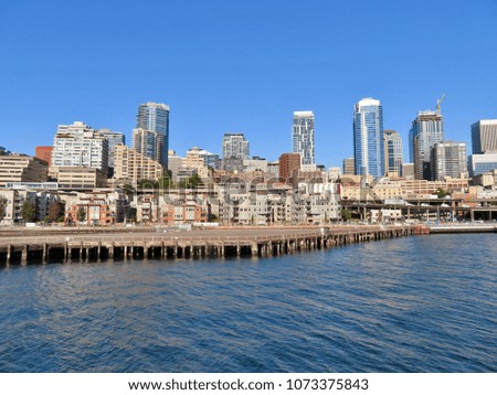 Seattle, Washington waterfront and city skyline views

