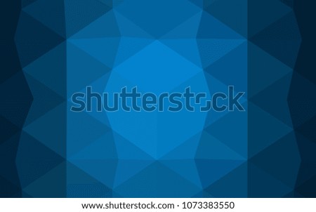 Dark BLUE vector abstract mosaic backdrop. A sample with polygonal shapes. Textured pattern can be used for background.