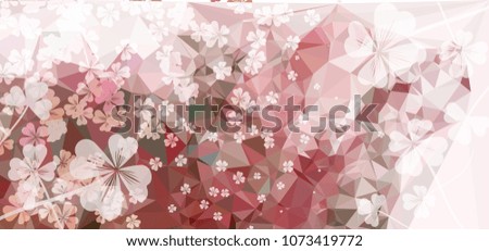 Abstract modern background with shamrock pattern. Raster clip art.