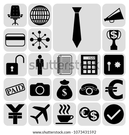 Set of 22 business icons. Collection. Detailed design. Vector Illustration.