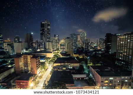 Curitiba city at night Royalty-Free Stock Photo #1073434121