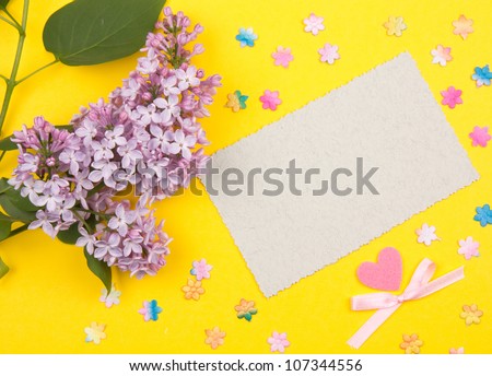 Beautiful art background  with with lilac flowers