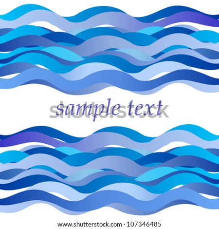 Water Waves for Business Cards, Vector Version