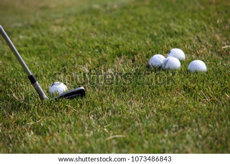 Golf - stick with balls