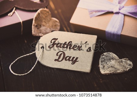 Happy fathers day letter present gift hipster vintage man