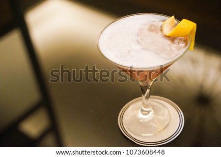 French Martini On Upscale Black Table