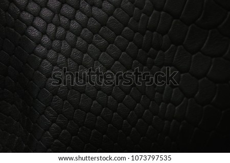 Black leather snake skin texture