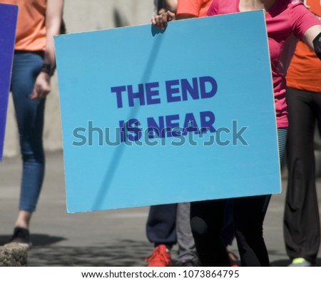 the end is near Royalty-Free Stock Photo #1073864795