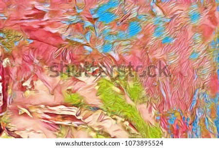 Creative painting pictorial art. Colorful wallpaper in modern style. Abstract texture background. Digital artwork for graphic design or pints on canvas. Stock. Can be used as conceptual pattern.