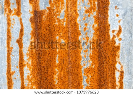 Zinc sheet with rusty