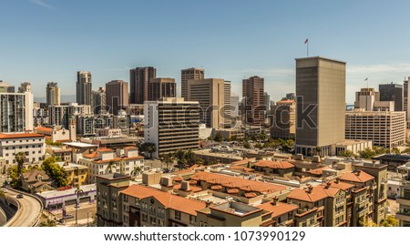 Downtown San Diego in springtime, California, USA. "America's Finest City".