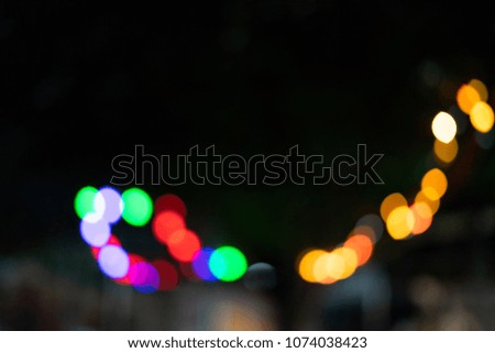 Image bokeh in Night on background,
