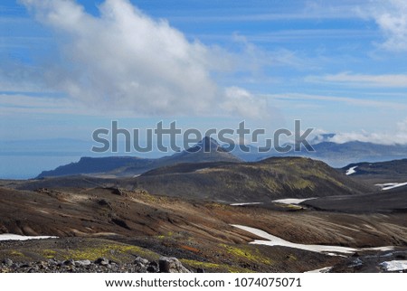 Iceland. Unique landscapes of the peninsula in the western part of the country