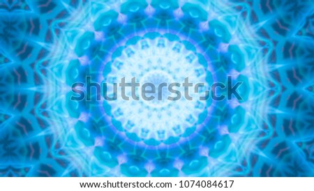 Abstract kaleidoscope background. Beautiful multicolor texture. Unique kaleidoscopic design. Mandala style. Long exposure shot.