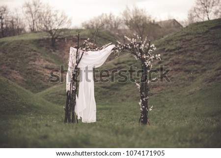 Wedding arch in nature