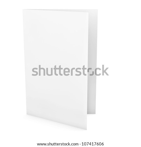 Empty greeting card isolated on white background Royalty-Free Stock Photo #107417606
