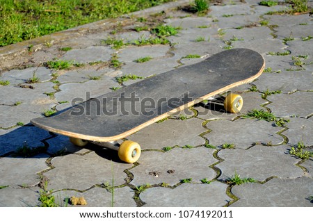 skate on the sidewalk