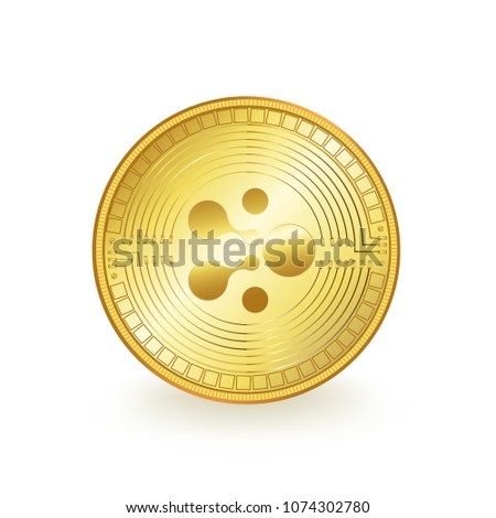 Aelf Cryptocurrency Gold Coin Isolated