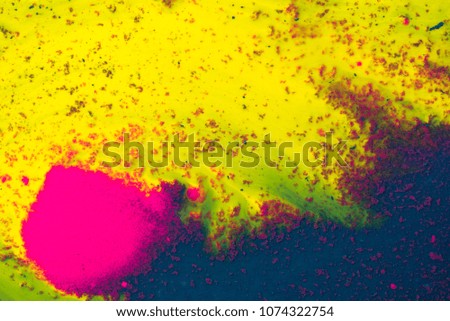 Liquid colorful paint background. Creative background with abstract watercolor painted waves handmade surface. Close up of different watercolor paint. 