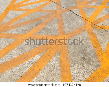 Yellow line paint on floor texture