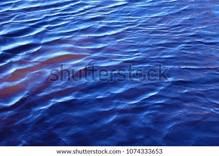 Blue water of a river