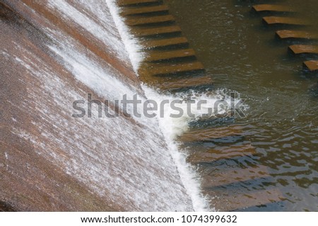 Dam Waterfall Water release During the growing season