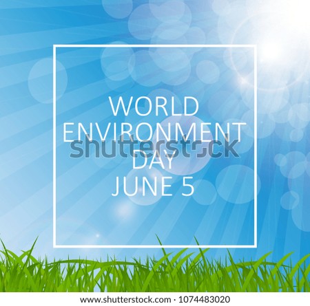 World environment day concept background. Vector Illustration EPS10