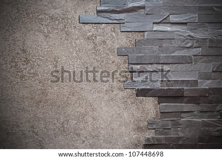 Modern brick wall with text space