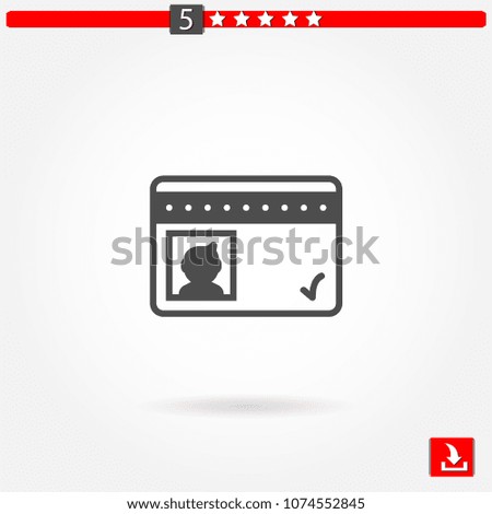 id card vector icon