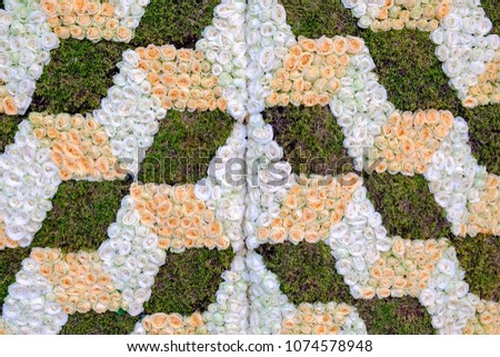 Seamless texture of flowers for the wedding ceremony. Background for your design.