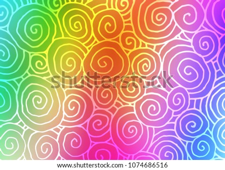 Light Multicolor, Rainbow vector abstract doodle background. Geometric doodle illustration in Origami style with gradient. The pattern can be used for wallpapers and coloring books.