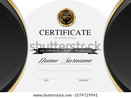 certificate template with modern pattern,diploma,Vector illustration design.