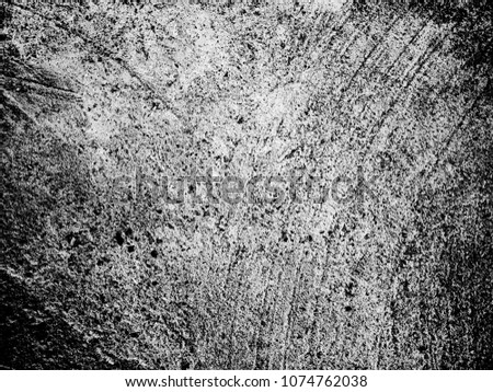 Dark Messy Dust Overlay Distress Background. Black And White Urban Texture Template.