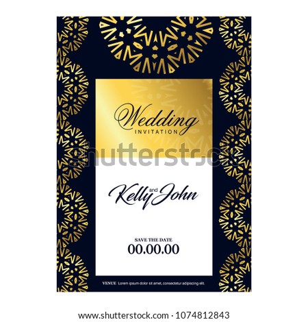 Wedding cards design vector