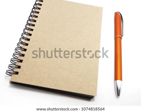 Notebook write item with white background