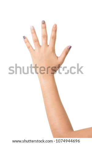 Beautiful woman hand with manicure