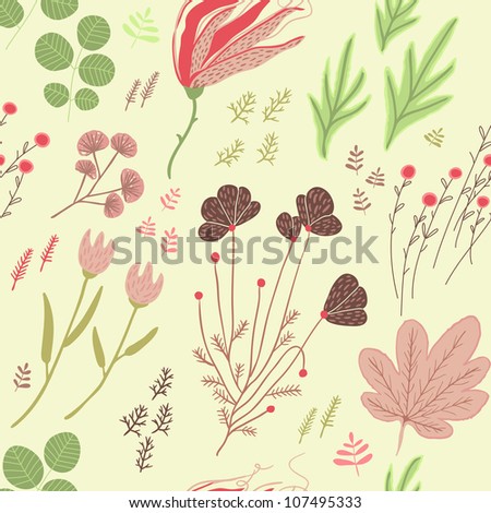 Stylish seamless floral background