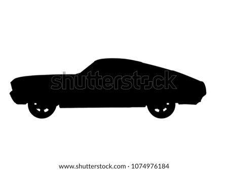 silhouette of a sport car vector