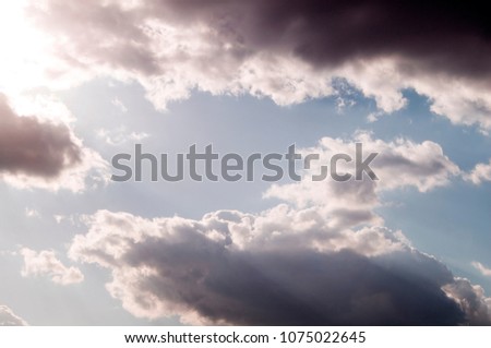 Clouds against the blue sky