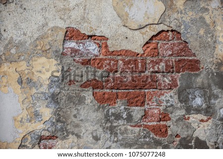 Destroyed Concrete and Brick wall