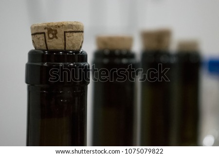 cork for wine in the bottle