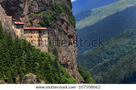 Sumela monastery, Trabzon, Turkey Royalty-Free Stock Photo #107508062